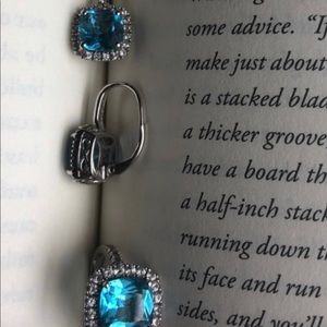 14k white gold earrings and 14k size 6 ring